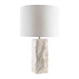 Modern European furniture - White Organic Textured Table Lamp - www.oroa.com