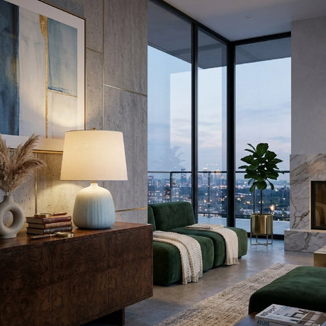 Modern European furniture - Dotted Ceramic Accent Table Lamp - www.oroa.com