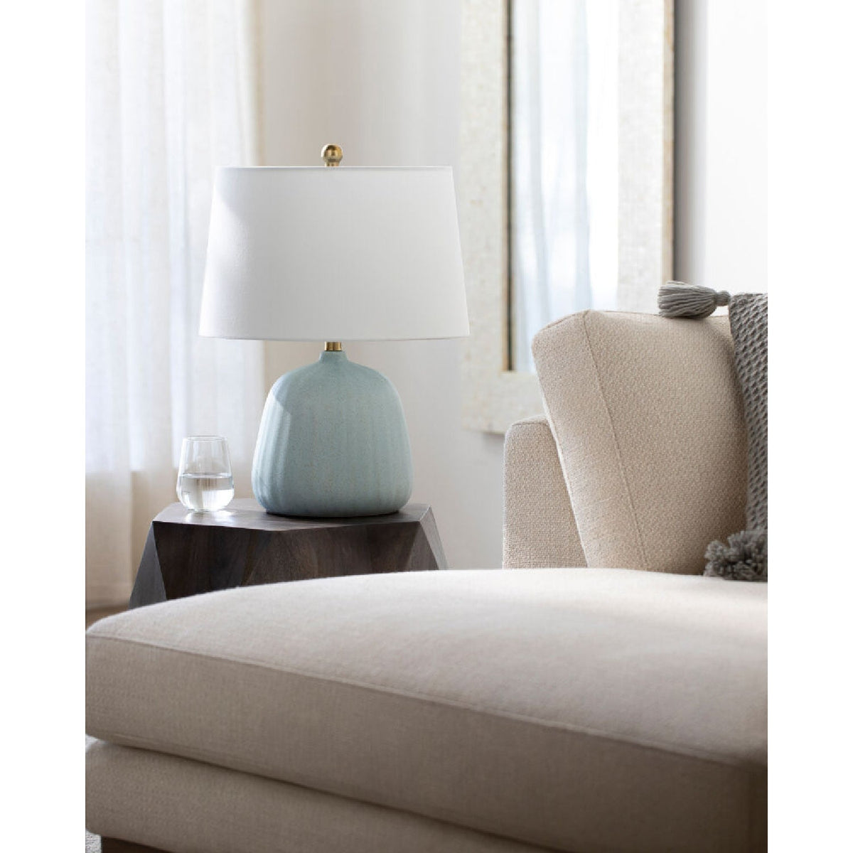 Modern European furniture - Dotted Ceramic Accent Table Lamp - www.oroa.com