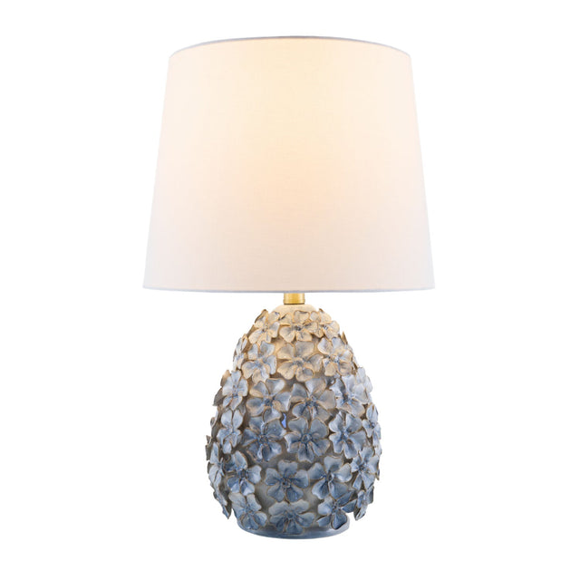 Modern European furniture - Blue Floral Ceramic Table Lamp - www.oroa.com