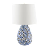Modern European furniture - Blue Floral Ceramic Table Lamp - www.oroa.com
