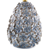 Modern European furniture - Blue Floral Ceramic Table Lamp - www.oroa.com