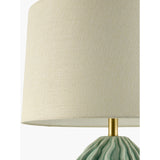 Modern European furniture - Green Ceramic Embossed Table Lamp - www.oroa.com