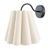 Modern European furniture - Pleated Cream Linen Wall Lamp - www.oroa.com