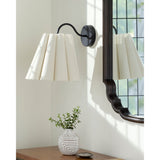 Modern European furniture - Pleated Cream Linen Wall Lamp - www.oroa.com