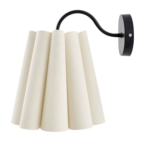 Modern European furniture - Pleated Cream Linen Wall Lamp - www.oroa.com