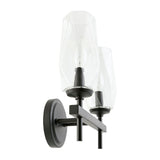Modern European furniture - Faceted Clear Glass Wall Lamp - www.oroa.com