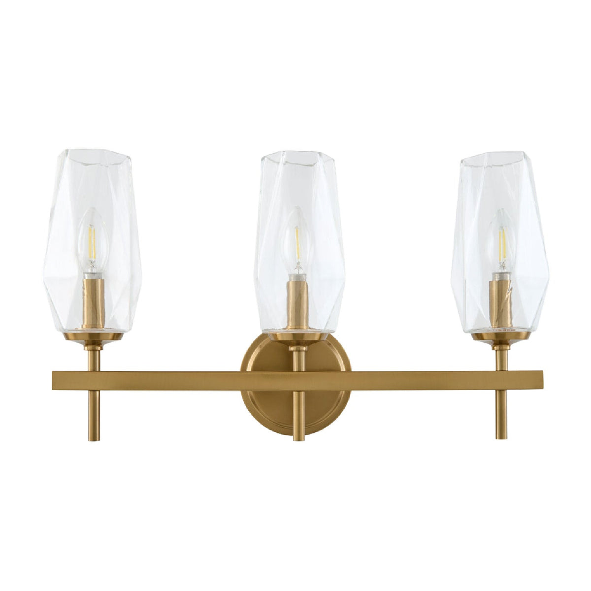 Modern European furniture - Faceted Clear Glass Wall Lamp - www.oroa.com