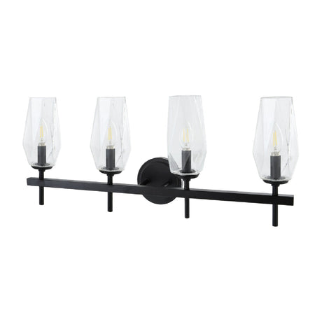 Modern European furniture - Faceted Clear Glass Wall Lamp - www.oroa.com