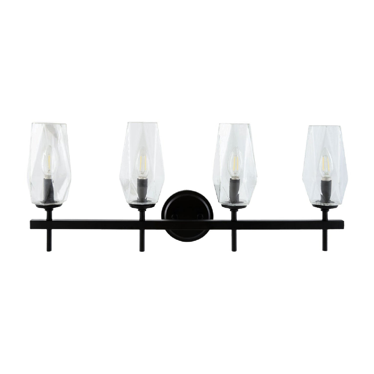 Modern European furniture - Faceted Clear Glass Wall Lamp - www.oroa.com