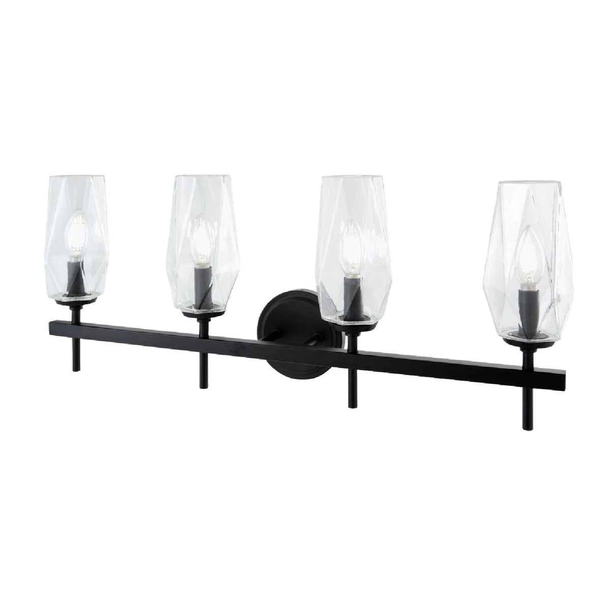 Modern European furniture - Faceted Clear Glass Wall Lamp - www.oroa.com