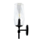 Modern European furniture - Faceted Clear Glass Wall Lamp - www.oroa.com