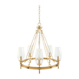 Modern European furniture - Faceted Clear Glass Chandelier - www.oroa.com