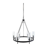 Modern European furniture - Faceted Clear Glass Chandelier - www.oroa.com