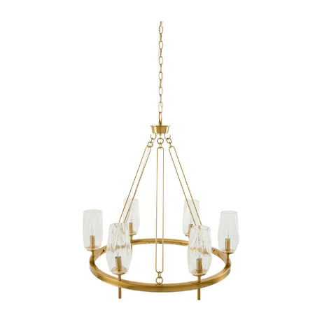 Modern European furniture - Faceted Clear Glass Chandelier - www.oroa.com