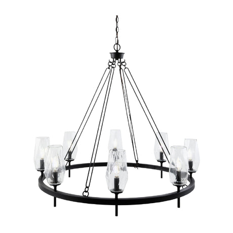Modern European furniture - Faceted Clear Glass Chandelier - www.oroa.com