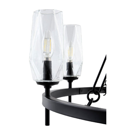 Modern European furniture - Faceted Clear Glass Chandelier - www.oroa.com