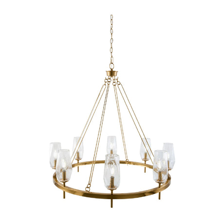 Modern European furniture - Faceted Clear Glass Chandelier - www.oroa.com