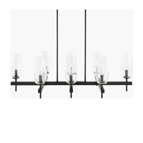 Modern European furniture - 8-Light Glass Linear Chandelier - www.oroa.com
