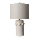 Modern European furniture - Cream Ceramic Linen Table Lamp - www.oroa.com