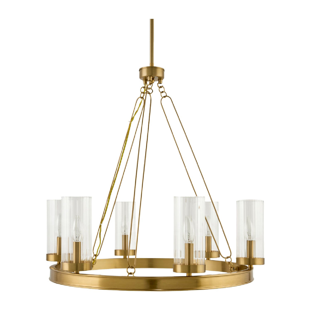 Modern European furniture -  Cylindrical Glass 8-Light Chandelier S - www.oroa.com