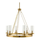 Modern European furniture -  Cylindrical Glass 8-Light Chandelier S - www.oroa.com
