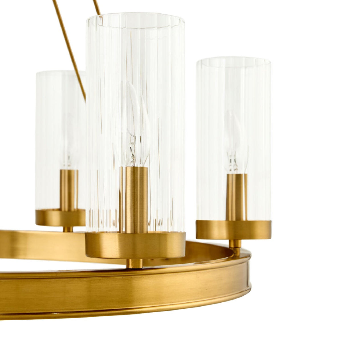 Modern European furniture -  Cylindrical Glass 8-Light Chandelier S - www.oroa.com