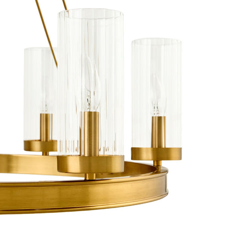 Modern European furniture -  Cylindrical Glass 8-Light Chandelier S - www.oroa.com