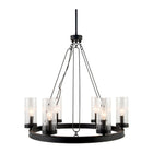 Modern European furniture -  Cylindrical Glass 8-Light Chandelier S - www.oroa.com