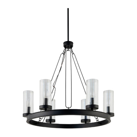 Modern European furniture -  Cylindrical Glass 8-Light Chandelier S - www.oroa.com