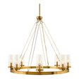 Modern European furniture -  Cylindrical Glass 8-Light Chandelier L  - www.oroa.com