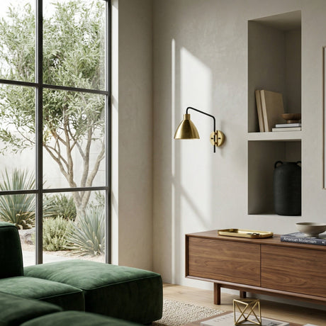 Modern European furniture - Gold Shade Wall Lamp - www.oroa.com