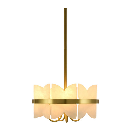 Modern European furniture - White Stone 4-Light Pendant Lamp - www.oroa.com
