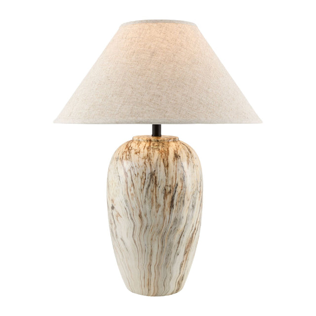 Modern European furniture - Glazed Brown Ceramic Table Lamp - www.oroa.com