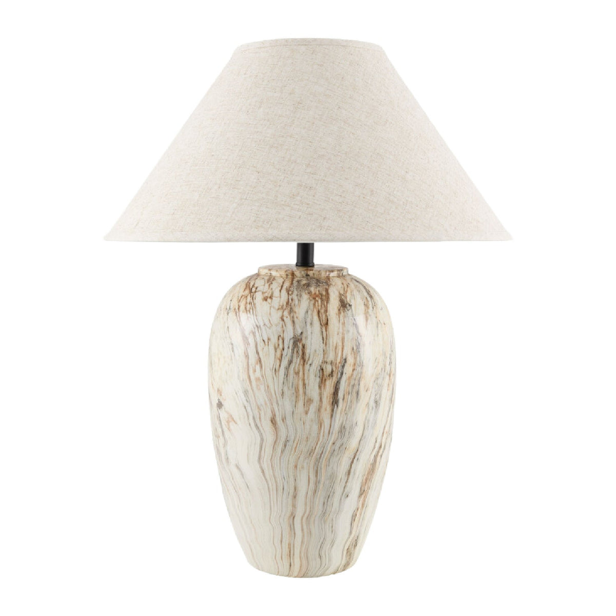 Modern European furniture - Glazed Brown Ceramic Table Lamp - www.oroa.com
