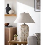 Modern European furniture - Glazed Brown Ceramic Table Lamp - www.oroa.com