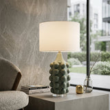 Modern European furniture - Embellished Green Ceramic Table Lamp - www.oroa.com