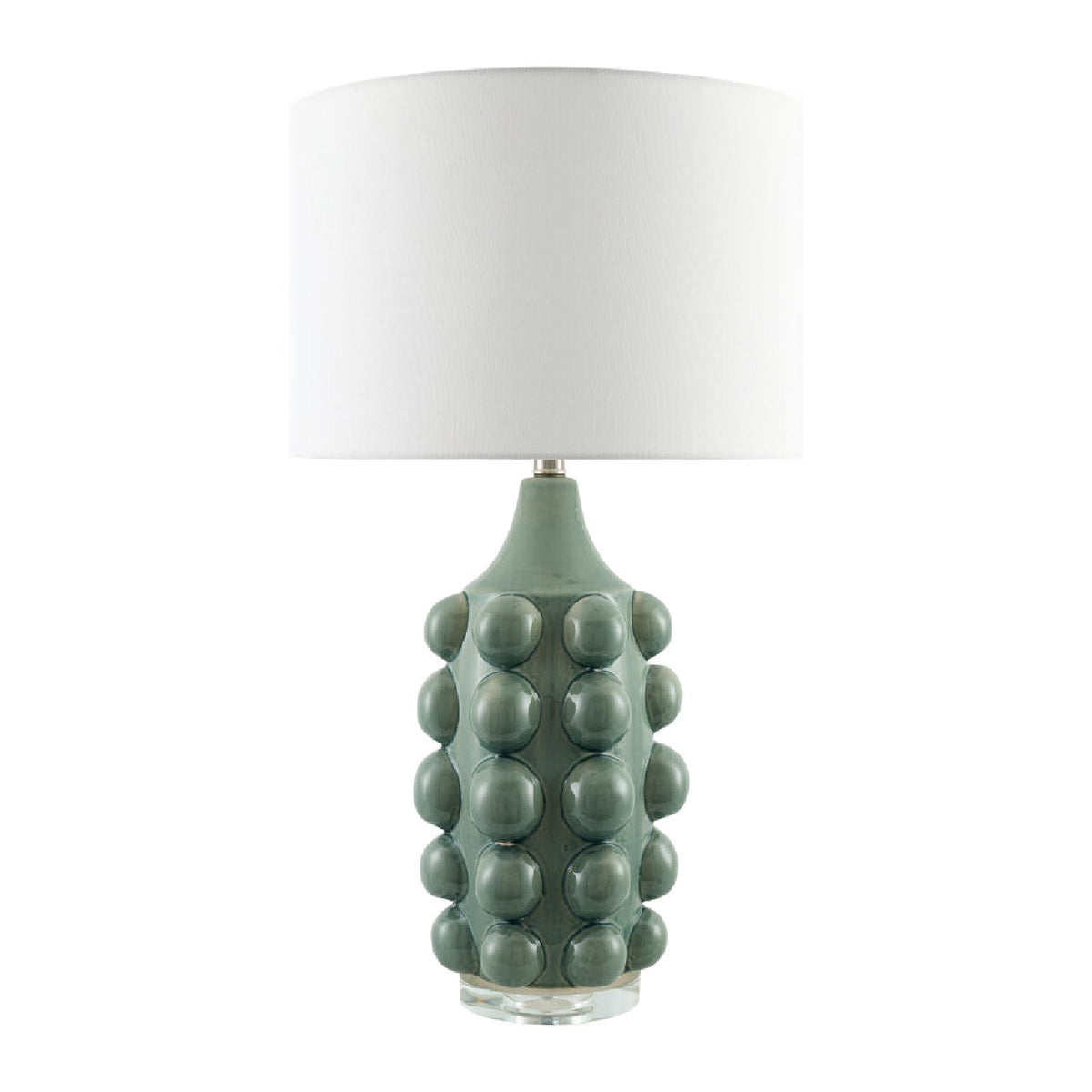 Modern European furniture - Embellished Green Ceramic Table Lamp - www.oroa.com