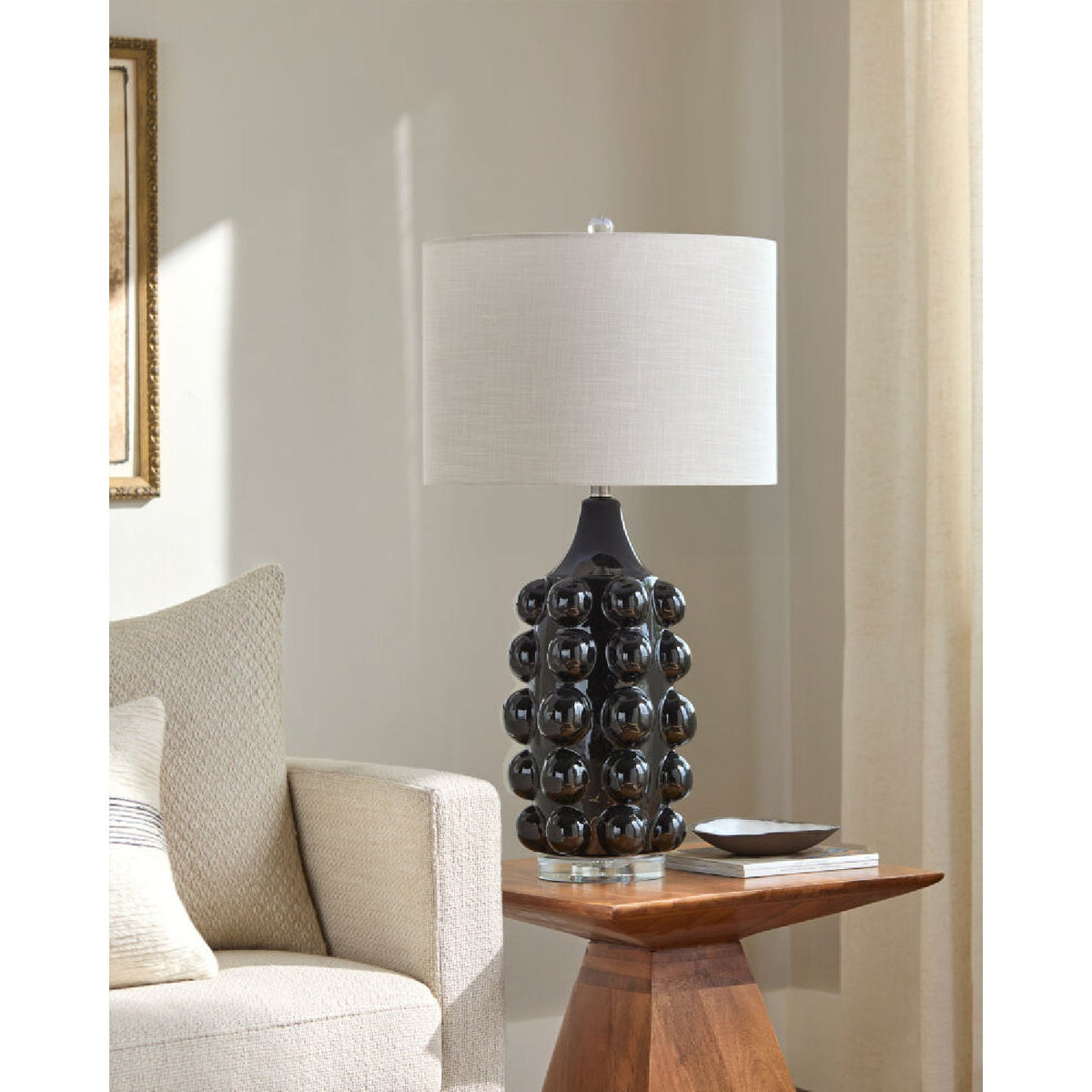 Modern European furniture - Embellished Green Ceramic Table Lamp - www.oroa.com