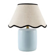 Modern European furniture - Scalloped Linen Ceramic Table Lamp - www.oroa.com