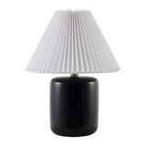 Modern European furniture - Ceramic Pleated Linen Table Lamp - www.oroa.com