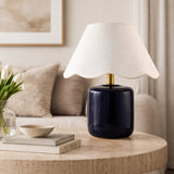 Modern European furniture - Scalloped Seagrass Ceramic Table Lamp - www.oroa.com