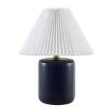 Modern European furniture - Ceramic Pleated Linen Table Lamp - www.oroa.com