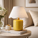 Modern European furniture - Scalloped Seagrass Ceramic Table Lamp - www.oroa.com