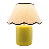 Modern European furniture - Scalloped Linen Ceramic Table Lamp - www.oroa.com