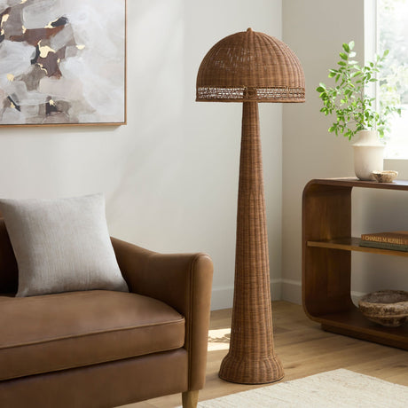 Modern European furniture - Rattan Dome Accent Floor Lamp - www.oroa.com