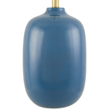 Modern European furniture - Blue Ceramic Accent Table Lamp - www.oroa.com