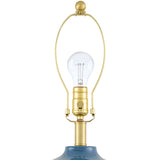 Modern European furniture - Blue Ceramic Accent Table Lamp - www.oroa.com