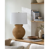 Modern European furniture - Natural Rattan Base Table Lamp - www.oroa.com