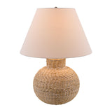 Modern European furniture - White Rattan Base Table Lamp - www.oroa.com